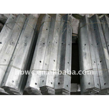 equipamento de ligação, braço transversal galvanizado 75x75x10x2500